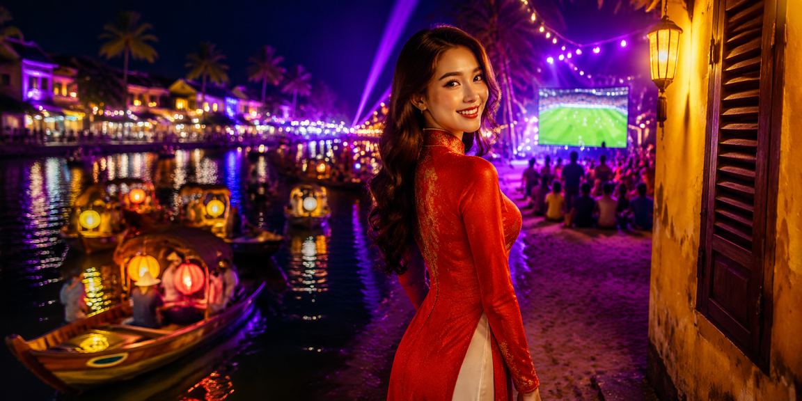 Cá cược bóng đá tại Hội An với trang phục truyền thống